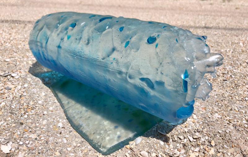 glass wave art glass sculpture surf award